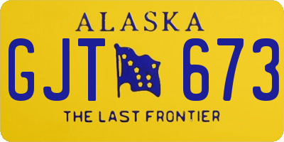 AK license plate GJT673