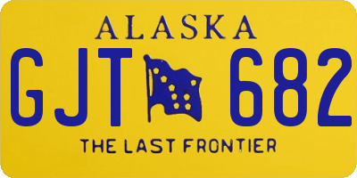 AK license plate GJT682