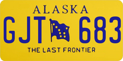 AK license plate GJT683