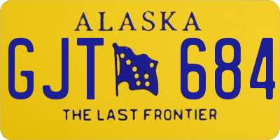 AK license plate GJT684