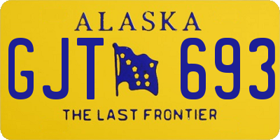 AK license plate GJT693