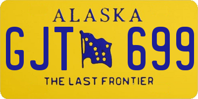 AK license plate GJT699