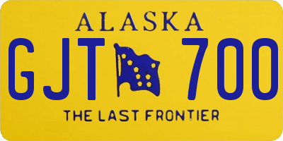 AK license plate GJT700