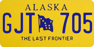 AK license plate GJT705