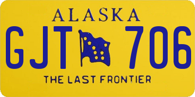 AK license plate GJT706