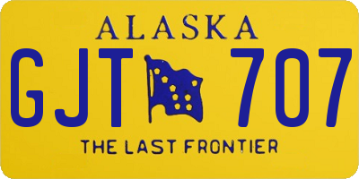 AK license plate GJT707