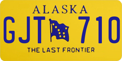 AK license plate GJT710