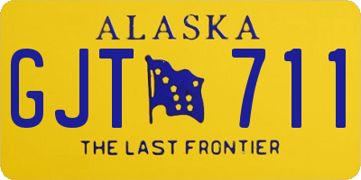 AK license plate GJT711