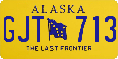 AK license plate GJT713