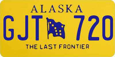 AK license plate GJT720