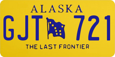 AK license plate GJT721