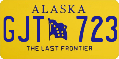 AK license plate GJT723