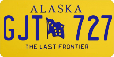 AK license plate GJT727