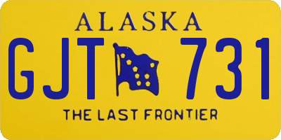 AK license plate GJT731