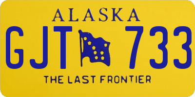 AK license plate GJT733