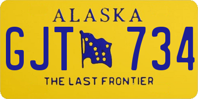AK license plate GJT734