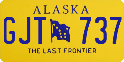 AK license plate GJT737