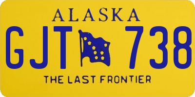 AK license plate GJT738