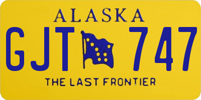 AK license plate GJT747