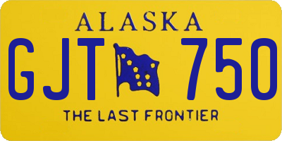 AK license plate GJT750