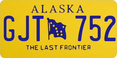 AK license plate GJT752