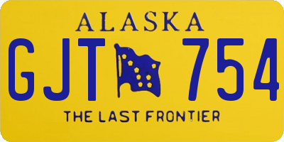 AK license plate GJT754