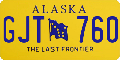 AK license plate GJT760
