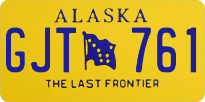 AK license plate GJT761