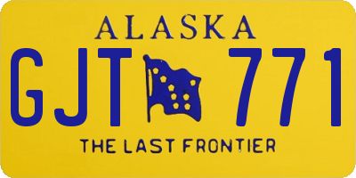 AK license plate GJT771