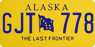 AK license plate GJT778