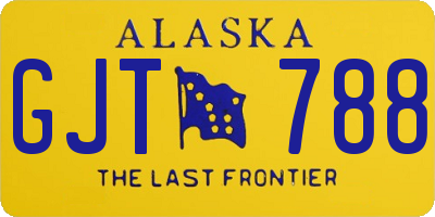 AK license plate GJT788