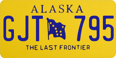 AK license plate GJT795