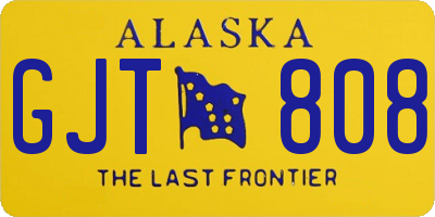 AK license plate GJT808
