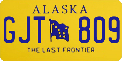 AK license plate GJT809