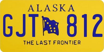 AK license plate GJT812