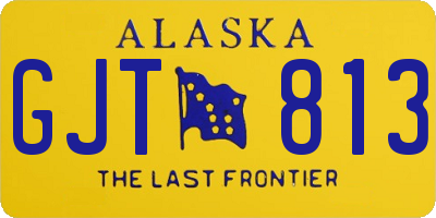 AK license plate GJT813