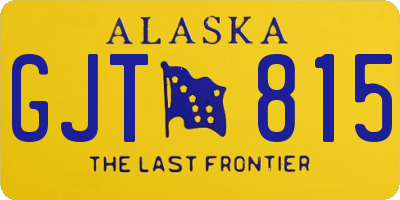 AK license plate GJT815