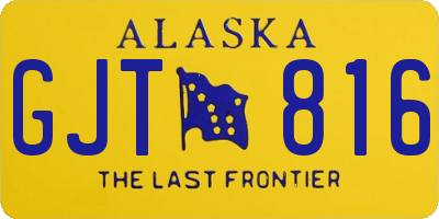 AK license plate GJT816