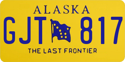 AK license plate GJT817