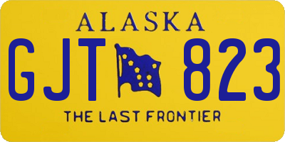AK license plate GJT823