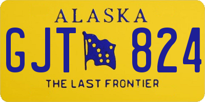 AK license plate GJT824