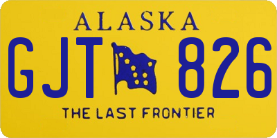 AK license plate GJT826