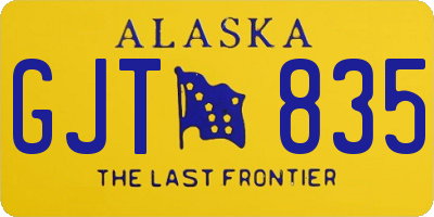 AK license plate GJT835