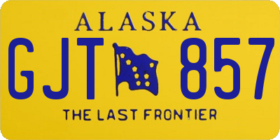 AK license plate GJT857