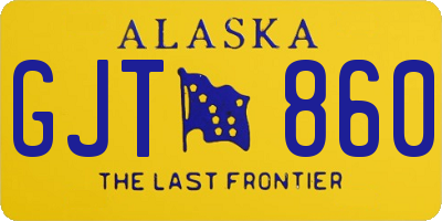 AK license plate GJT860