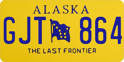 AK license plate GJT864