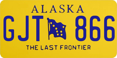 AK license plate GJT866