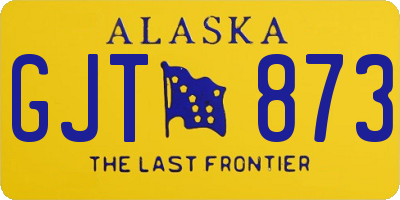 AK license plate GJT873