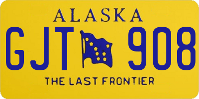 AK license plate GJT908