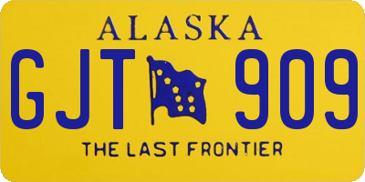 AK license plate GJT909